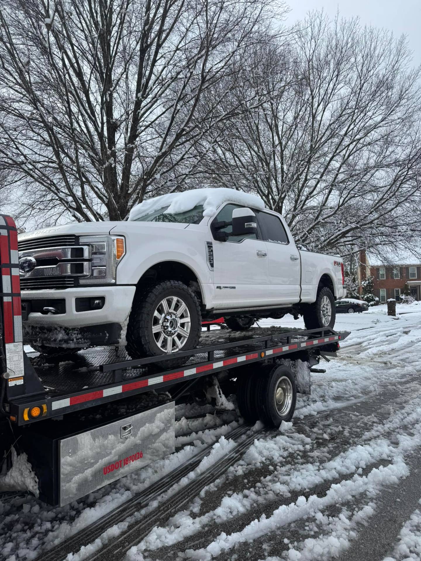All-weather towing service in snow conditions